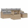 vidaXL Conjunto de Assentos para Exterior 6 unid. Bege