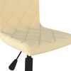 vidaXL Cadeira de jantar girat&oacute;ria veludo cor creme