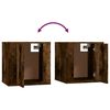 vidaXL M&oacute;veis de TV de parede 2 pcs 40x34,5x40 cm carvalho fumado