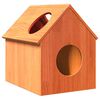 vidaXL Casa do gato 41x50x50 cm madeira de pinho maci&ccedil;a castanho mel