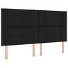 vidaXL Cama Box Spring LED com cabeceira Preto 180 x 200 cm tecido