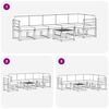 vidaXL Conjunto de Sof&aacute;s para Exterior 7 pcs Cinza Natural e Claro
