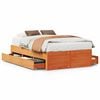 vidaXL Cama sem colch&atilde;o com gavetas madeira pinho maci&ccedil;a castanho-mel
