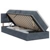 vidaXL Cama com Armazenamento Cinzento-Escuro 90 x 190 cm Veludo
