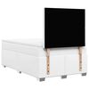 vidaXL Cama boxspring com colch&atilde;o 120x190 cm couro artificial branco