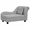 vidaXL Sof&aacute; para c&atilde;es com almofada 83x44x44 cm pel&uacute;cia cinzento