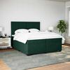 vidaXL Cama com molas/colch&atilde;o 200x200 cm veludo verde-escuro