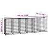 vidaXL Muro gabião com tampas aço galvanizado 300x50x100 cm