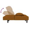 vidaXL Sof&aacute;-cama 2 lugares com duas almofadas veludo castanho
