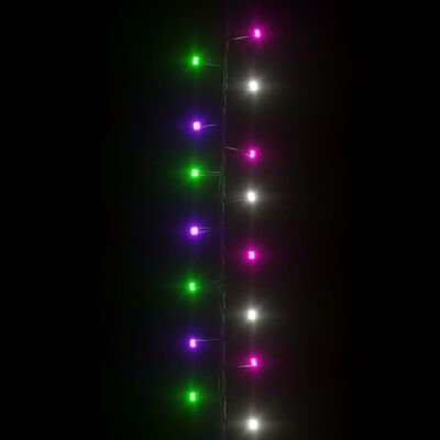vidaXL Cordão de luzes compacto 400 luzes LED 13 m PVC pastel multicor