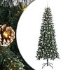 vidaXL &Aacute;rvore de Natal Artificial Verde 240 cm PVC, Pl&aacute;stico e A&ccedil;o