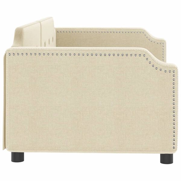 vidaXL Sof&aacute;-cama 100x200 cm tecido cor creme