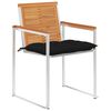 vidaXL Cadeiras de jardim c/ almofad&otilde;es 4 pcs madeira de ac&aacute;cia maci&ccedil;a