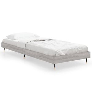 vidaXL Estrutura cama 75x190 cm derivados de madeira cinzento sonoma