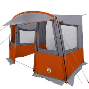 vidaXL Tenda de porta-malas para Caravana Retangular Cinza e Laranja