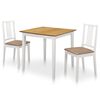 vidaXL 3 pcs conjunto de jantar MDF branco