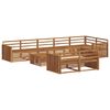 vidaXL Conjunto de Sof&aacute;s para Exterior 9 pcs Natural