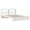 vidaXL Estrutura cama c/ cabeceira 120x190 cm pinho maci&ccedil;o branco