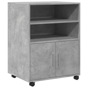 vidaXL M&oacute;vel com rodas 60x48x81 cm deriv. de madeira cinzento cimento