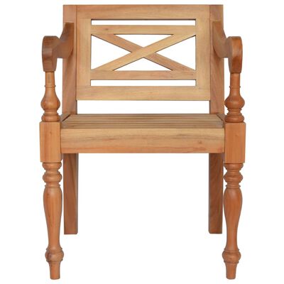 vidaXL Cadeiras Batávia 2 pcs madeira de mogno maciço castanho-claro