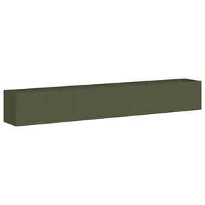 vidaXL Vaso floreira 280x40x40 cm a&ccedil;o laminado a frio verde