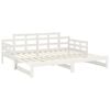 vidaXL Estrutura sofá-cama de puxar pinho maciço branco 2x(90x190) cm
