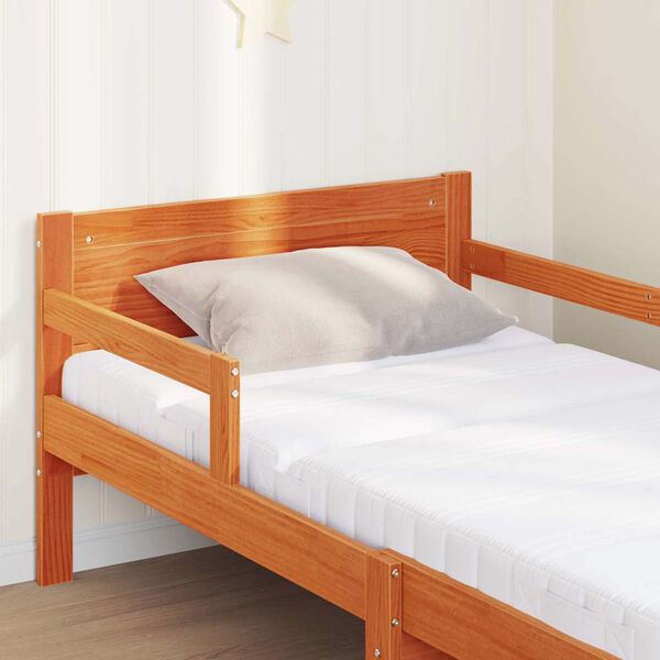 vidaXL Estrutura da Cama com colch&atilde;o Castanho 80 x 200 cm