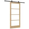 vidaXL Porta Deslizante ORKDAL Natural e Preto 93 x 202 cm