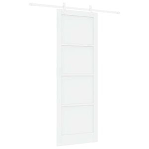 vidaXL Porta Deslizante Branco 83 x 232 cm Madeira de Pinho Maci&ccedil;a