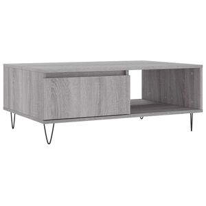 vidaXL Mesa de centro 90x60x35 cm derivados de madeira cinzento sonoma