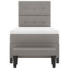vidaXL Cama Box com colch&atilde;o Cinzento-acastanhado 100 x 200 cm tecido