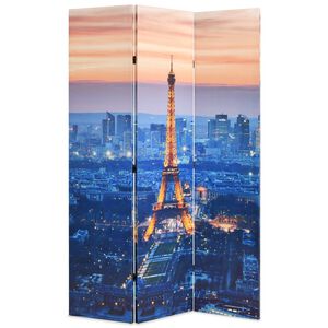 vidaXL Biombo dobr&aacute;vel Paris &agrave; noite 120x170 cm