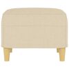 vidaXL Apoio de p&eacute;s 60x50x41 cm tecido cor creme