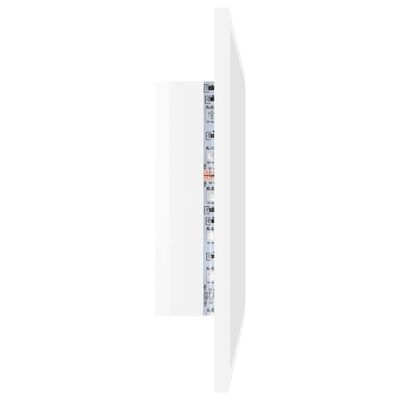 vidaXL Espelho casa banho c/ LED 60x8,5x37cm acrílico branco brilhante