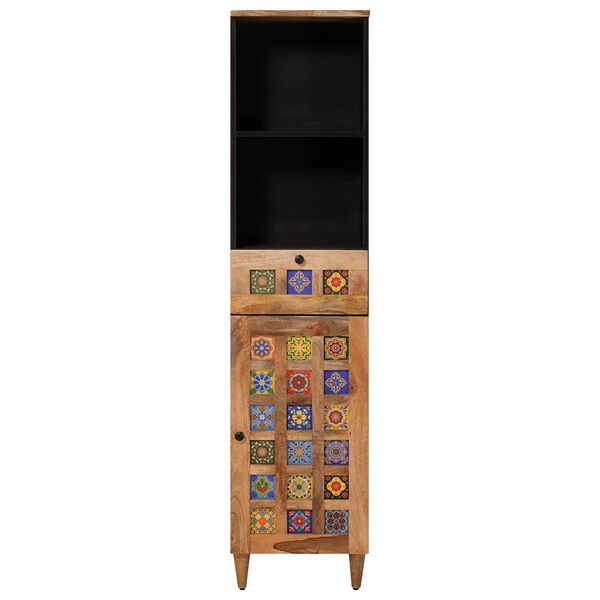 vidaXL Arm&aacute;rio de Banheiro com gaveta Natural 38 x 33 x 160 cm