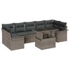 vidaXL Conjunto de Sof&aacute; de Jardim 8 unid. Cinzeto vime PE