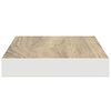 vidaXL Prateleiras de parede 2 pcs 40x23x3,8 cm MDF carvalho e branco