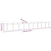 vidaXL Canteiro elevado jardim 368x80x36cm aço galvanizado cinzento