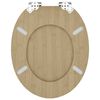 vidaXL Assentos sanita 2 pcs c/ tampas fecho suave MDF design bambu