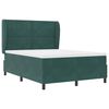 vidaXL Cama Box com colch&atilde;o Verde Escuro 190 x 140 cm Poli&eacute;ster