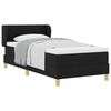 vidaXL Cama Box com cabeceira Preto 90 x 200 cm tecido