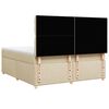 vidaXL Cama com molas/colch&atilde;o 180x200 cm tecido cor creme