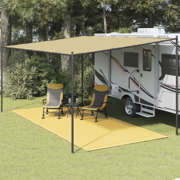 vidaXL Tapete de campismo para tenda 250x500 cm bege