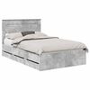vidaXL Estrutura da Cama Cinzento 135 x 190 cm Madeira de Engenharia