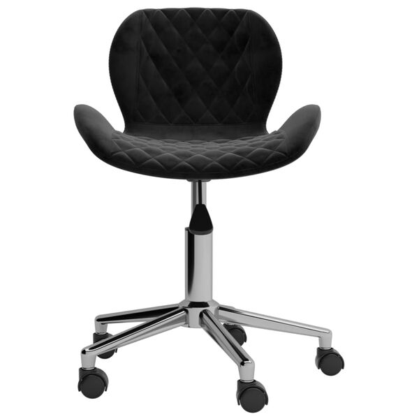 vidaXL Cadeiras de jantar girat&oacute;rias 2 pcs veludo preto