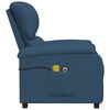 vidaXL Poltrona de massagens el&eacute;trica tecido azul
