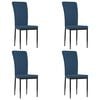 vidaXL Cadeiras de jantar 4 pcs veludo azul