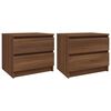 vidaXL Mesa cabeceira 2pcs 50x39x43,5 deriv. madeira carvalho castanho