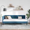vidaXL Estrutura de Cama de Canto Azul 90 cm x 190 cm Veludo