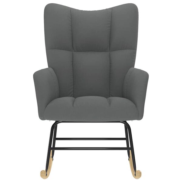 vidaXL Cadeira de baloi&ccedil;o tecido cinzento-escuro